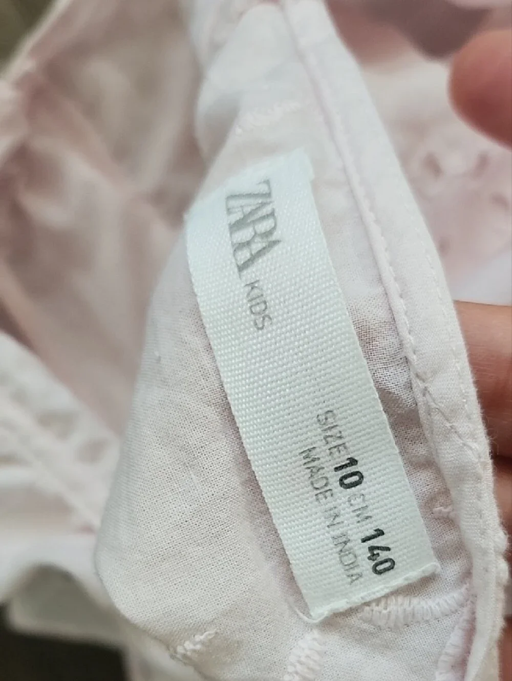 Zara Girls Pink Eyelet Matching Set
